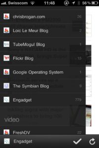 Feedly navigation