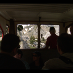 View from inside the Cog train