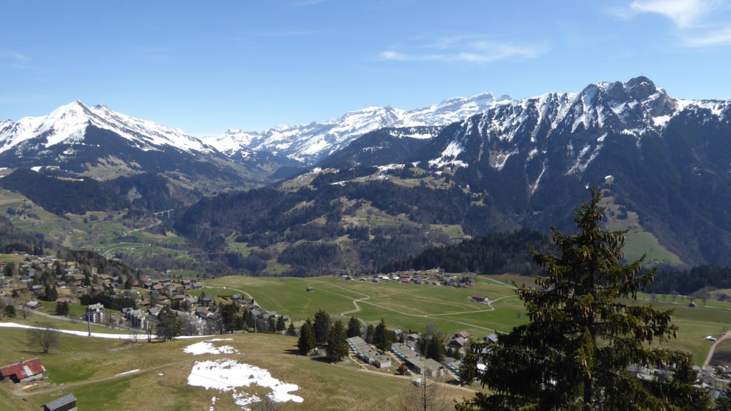The landscape visible from the Plan Praz Via Ferrata. 