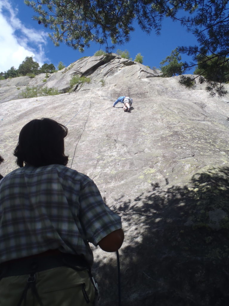 Rock climbing on the Italian side of the Mont Blanc a few years ago.
