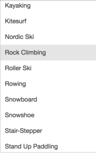 Strava expanded the number of sports you can track