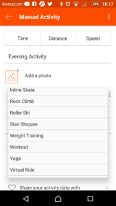 Strava has updated the list of sports