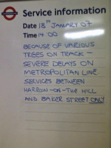 Due to various trees on the line