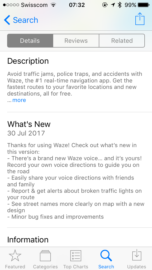 Your own Waze driving directions