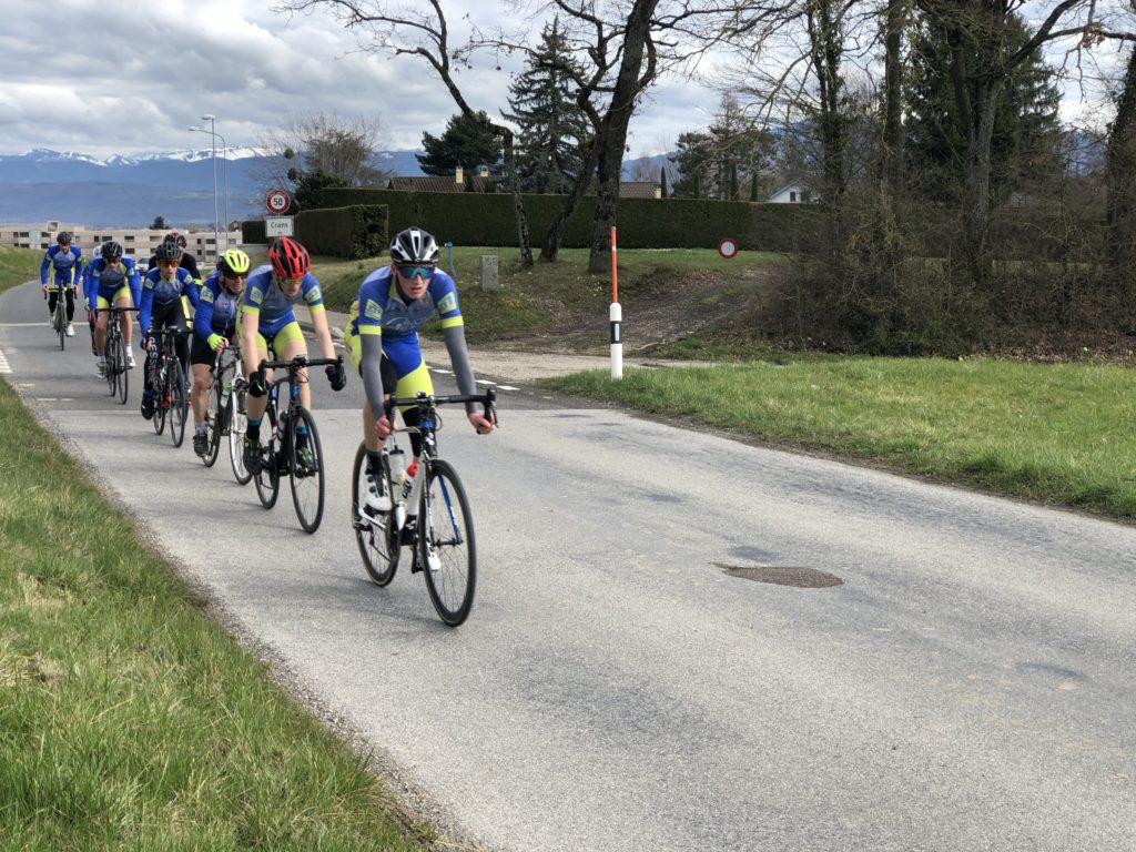 A group of cyclists