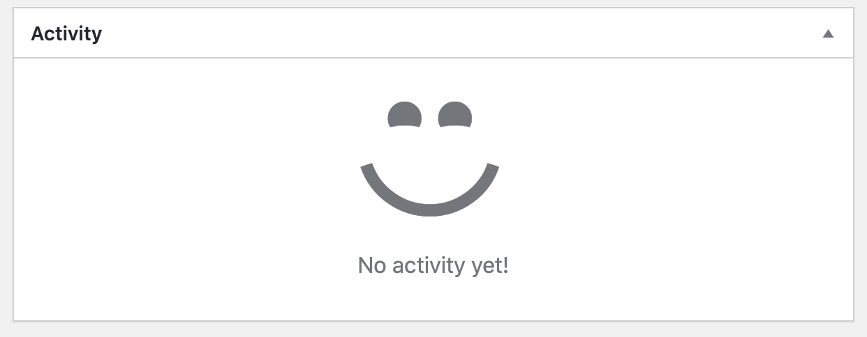 Wordpress "no activity" image