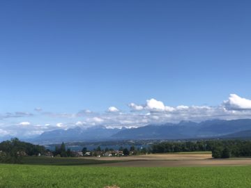 View of the Léman and Alps