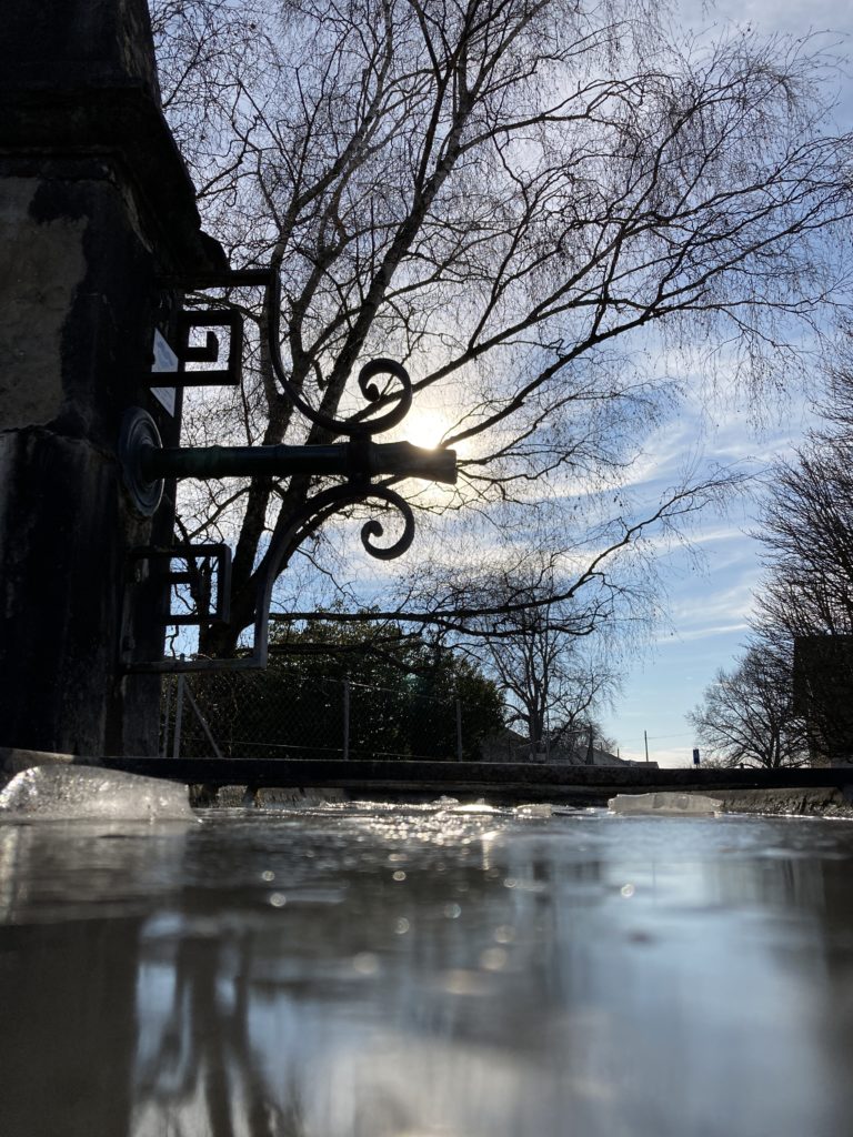 Frozen Fountain Water