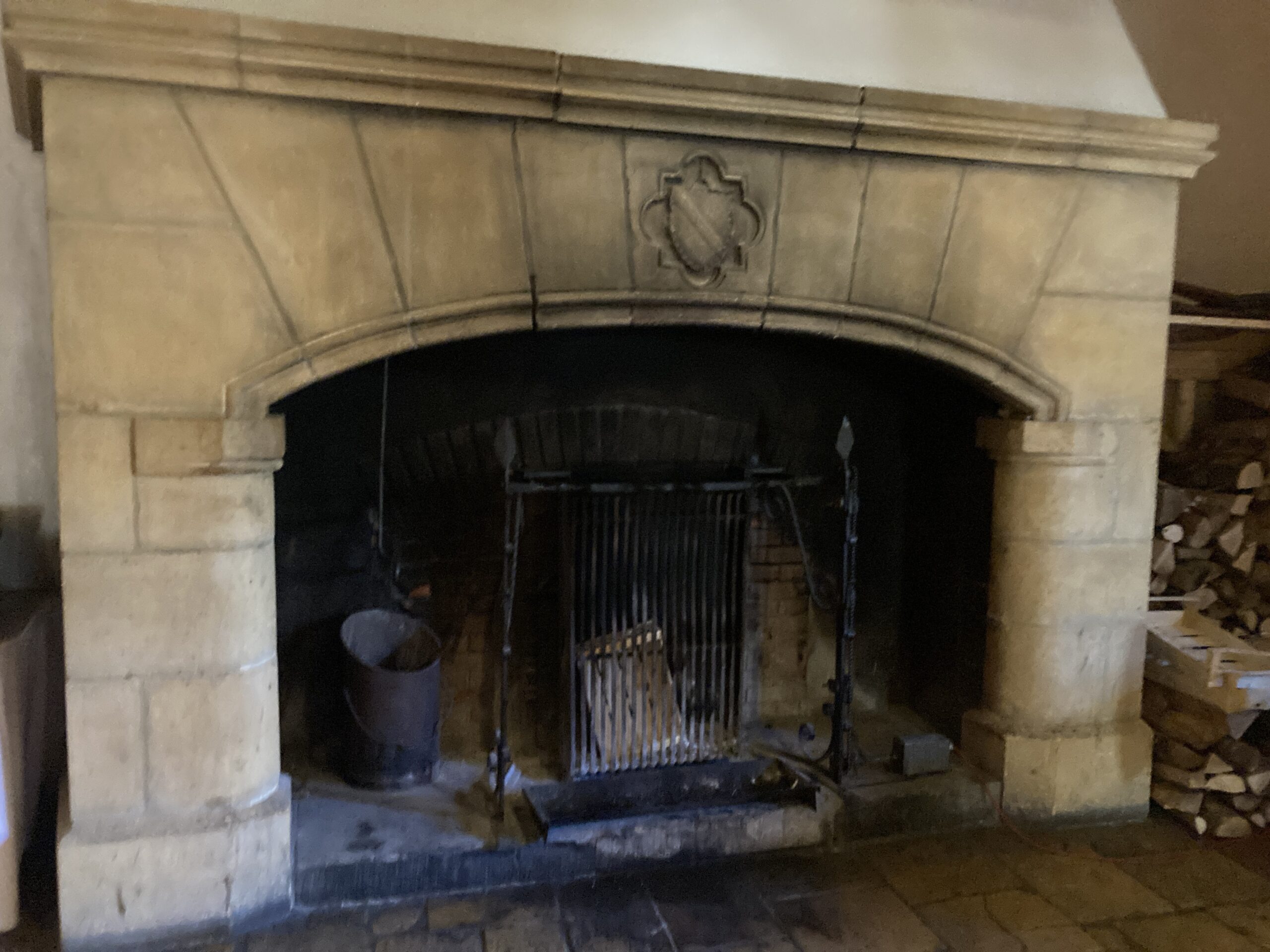 An old fireplace