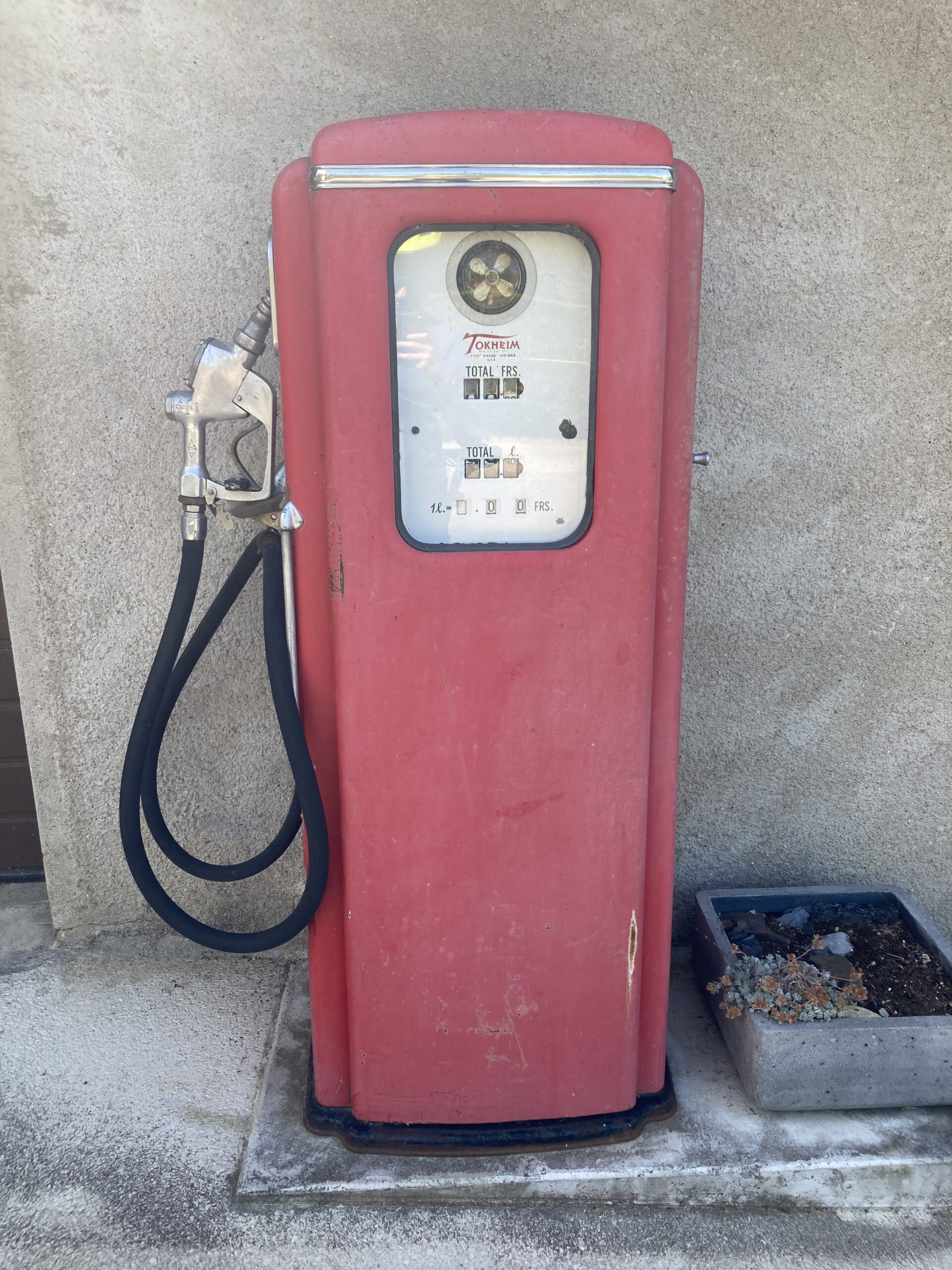 An old petrol pump