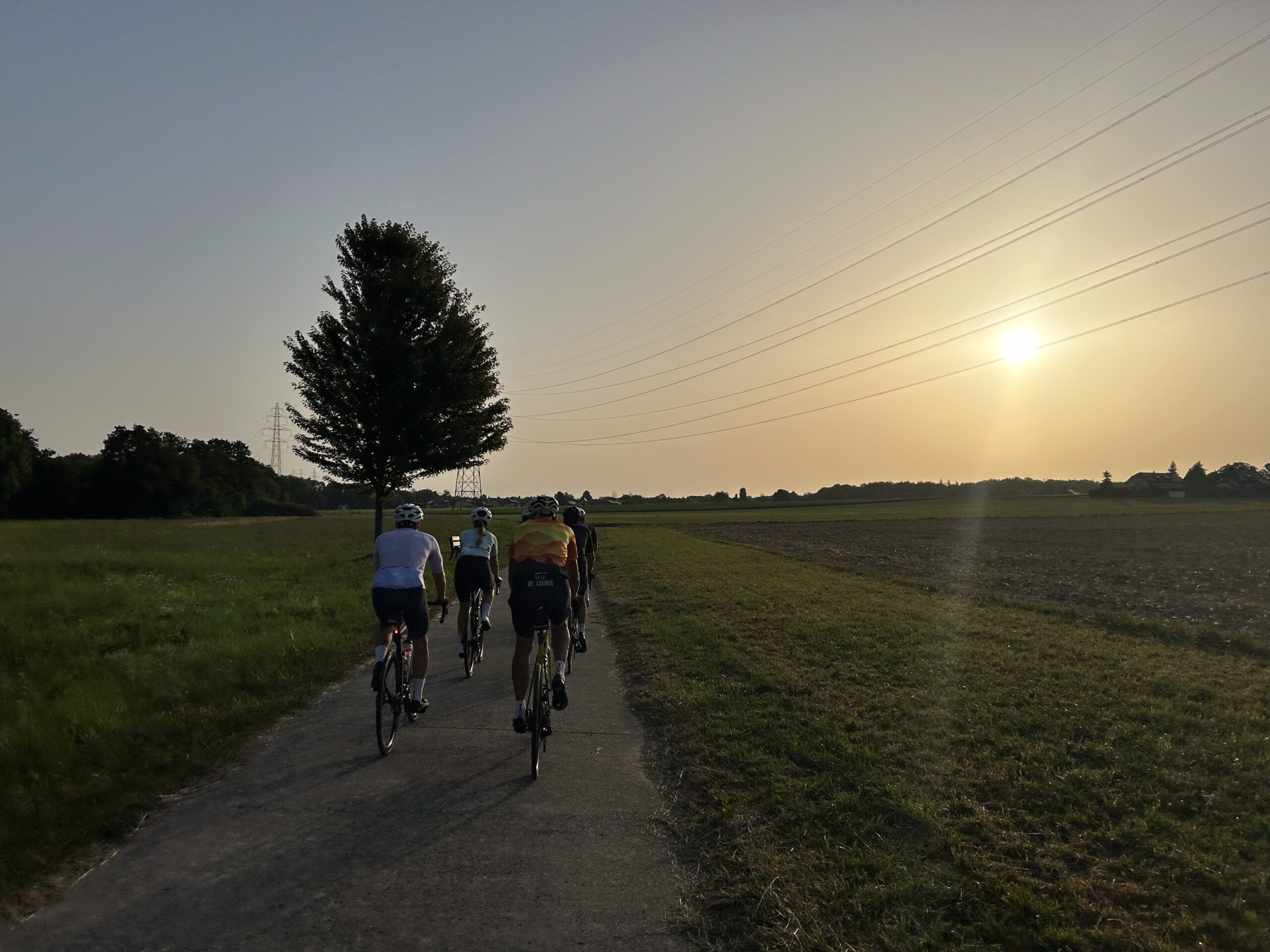 Cycling Towards Nyon at Dawn