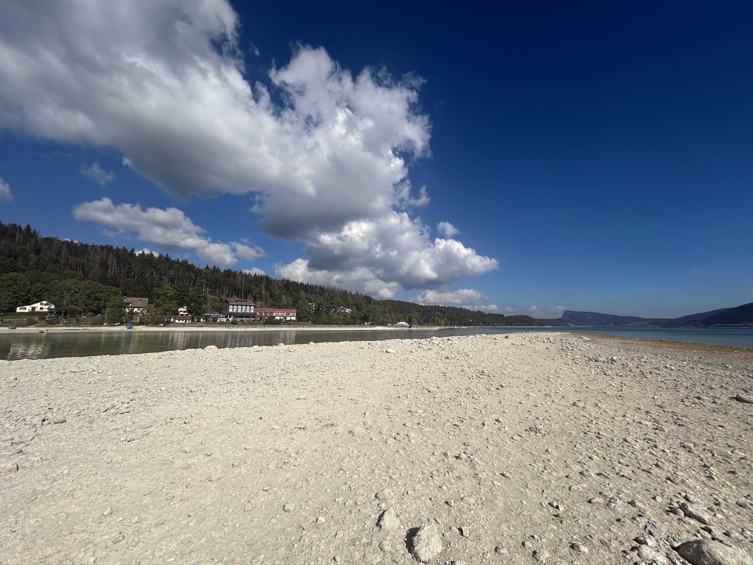 Walking Along a Dry Lake Bed in the Vallée De Joux